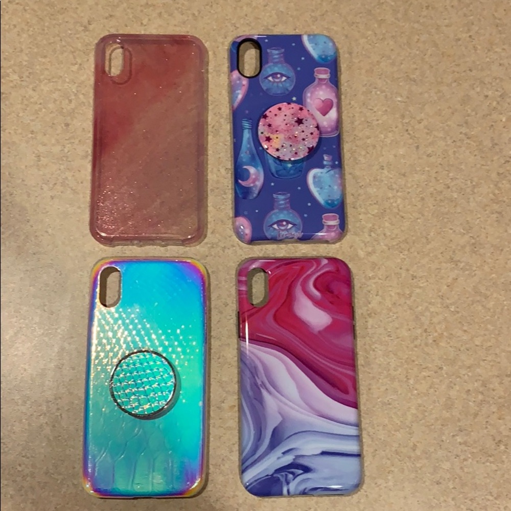 Set of 4 iPhone X/Xs cases
